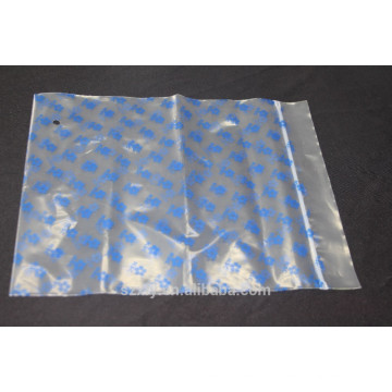 Printed laminated plastic bag with ziplock seal